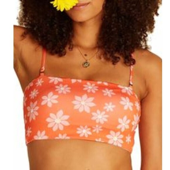 Billabong Womens Out West Dreamin Tube Top Bikini Top UPF 50 Reversible Medium - Picture 1 of 4